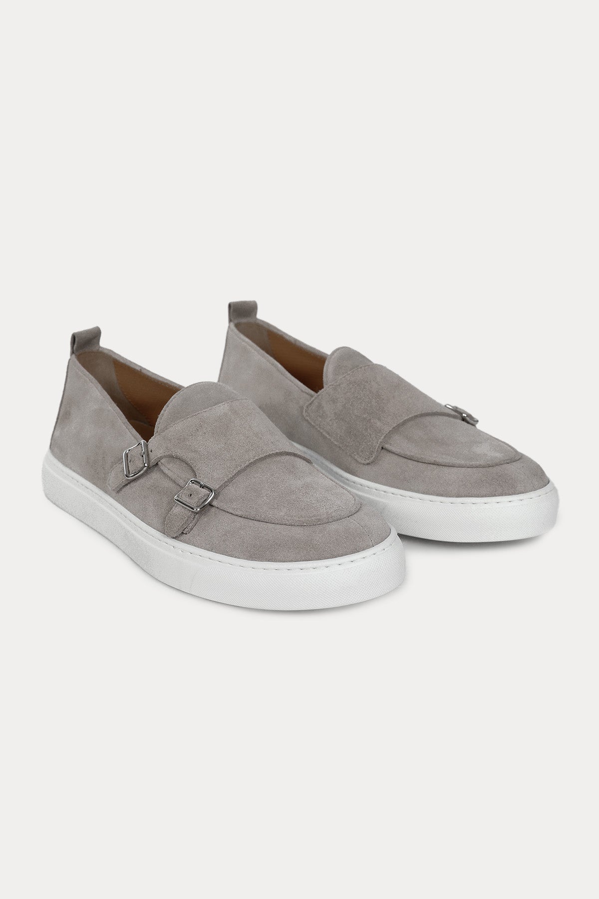 Henderson Theo Süet Çift Tokalı Monk Loafer Ayakkabı-Libas Trendy Fashion Store