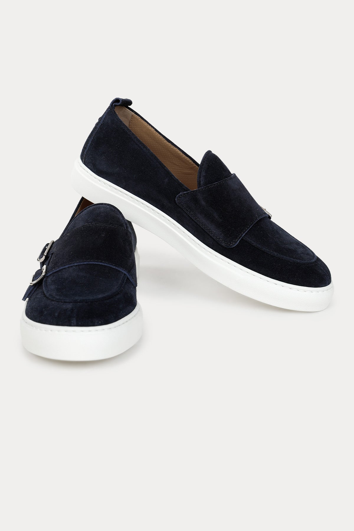 Henderson Theo Süet Çift Tokalı Monk Loafer Ayakkabı-Libas Trendy Fashion Store