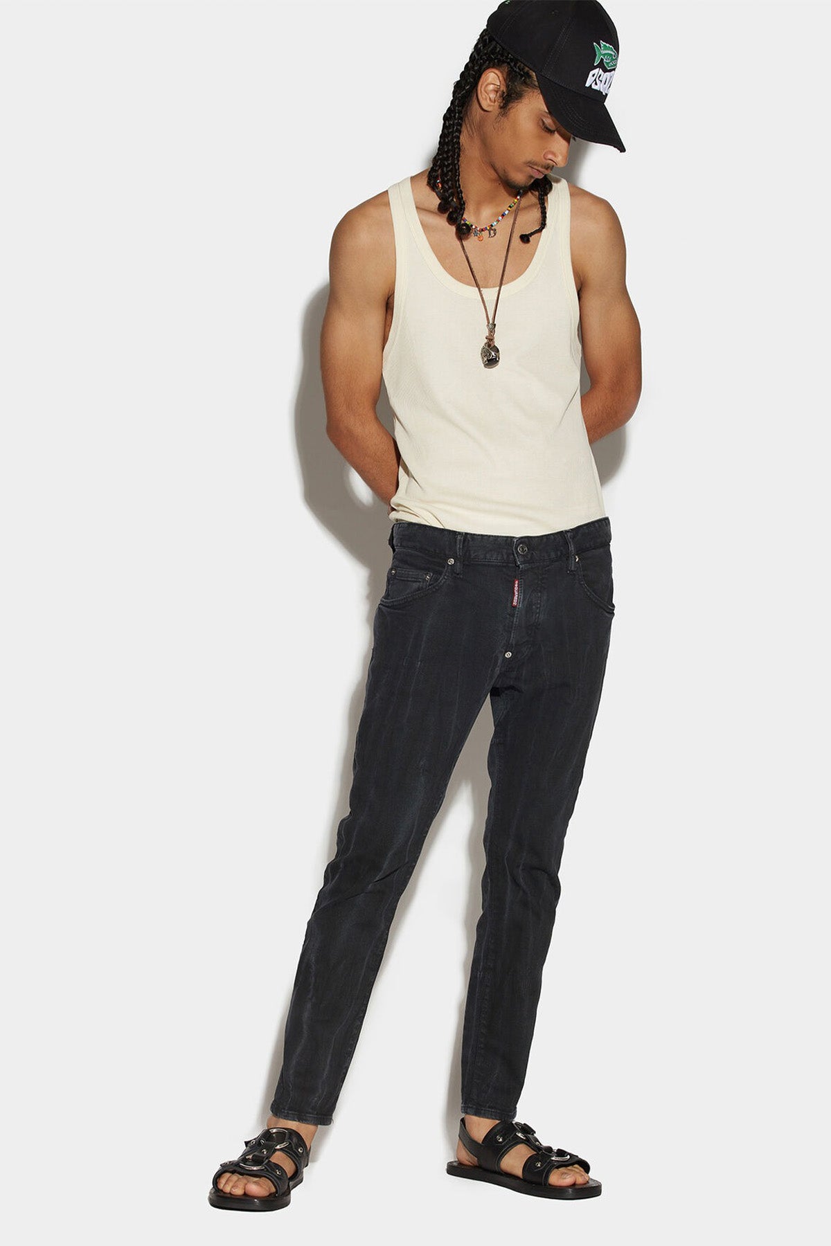 Dsquared Skater Yıkamalı Slim Fit Jeans-Libas Trendy Fashion Store