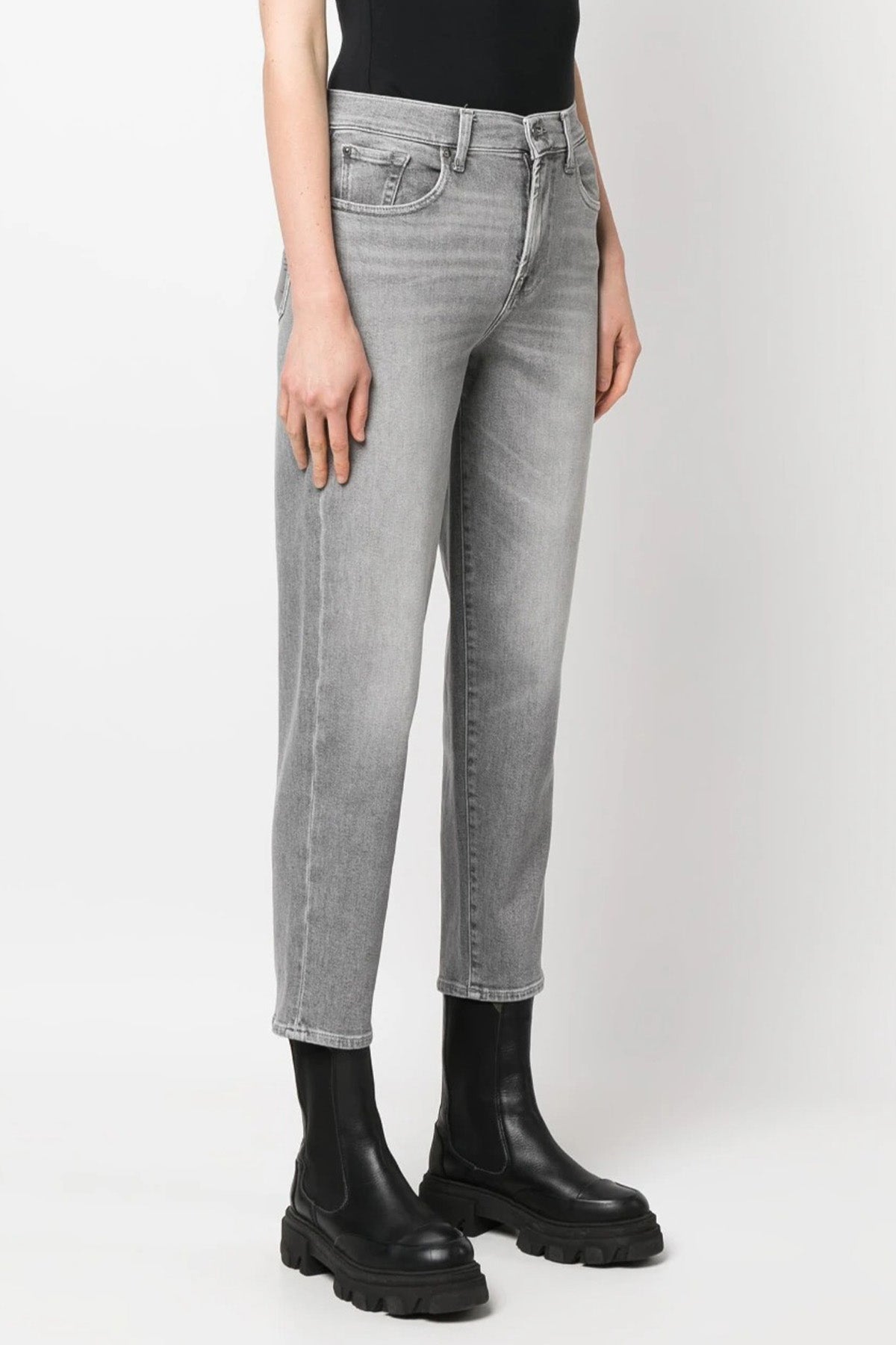 7 For All Mankind Malia Yüksek Bel Straight Fit Jeans-Libas Trendy Fashion Store