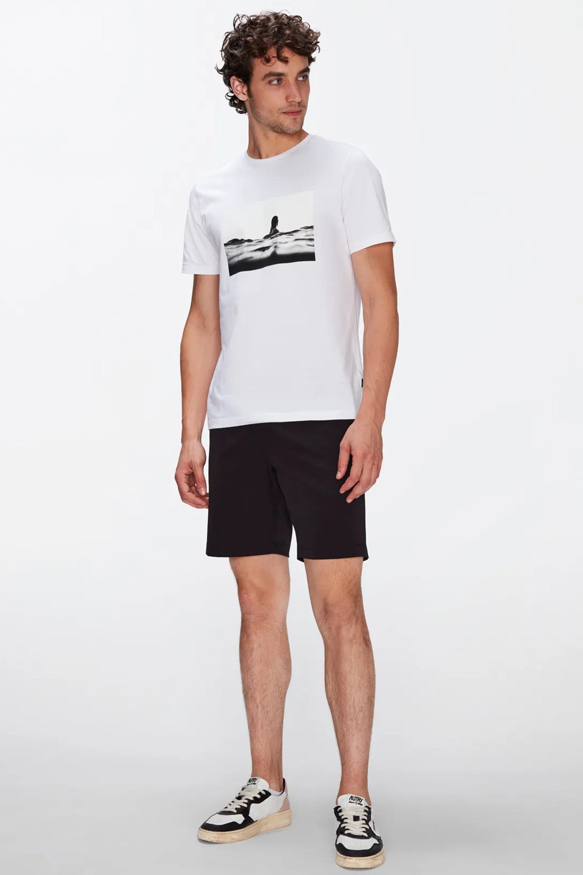7 For All Mankind Baskılı Yuvarlak Yaka T-shirt-Libas Trendy Fashion Store