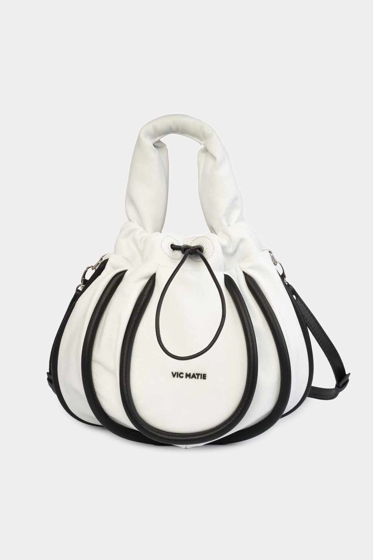 Vic Matie Büzgülü Deri Çanta-Libas Trendy Fashion Store