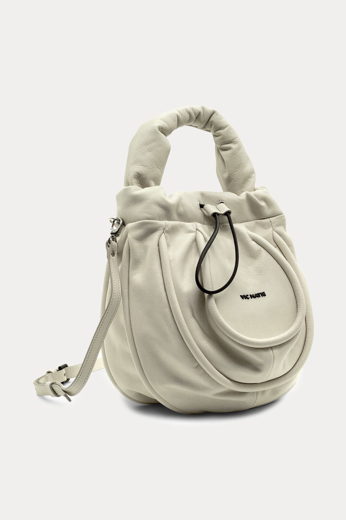 Vic Matie Büzgülü Deri Çanta-Libas Trendy Fashion Store