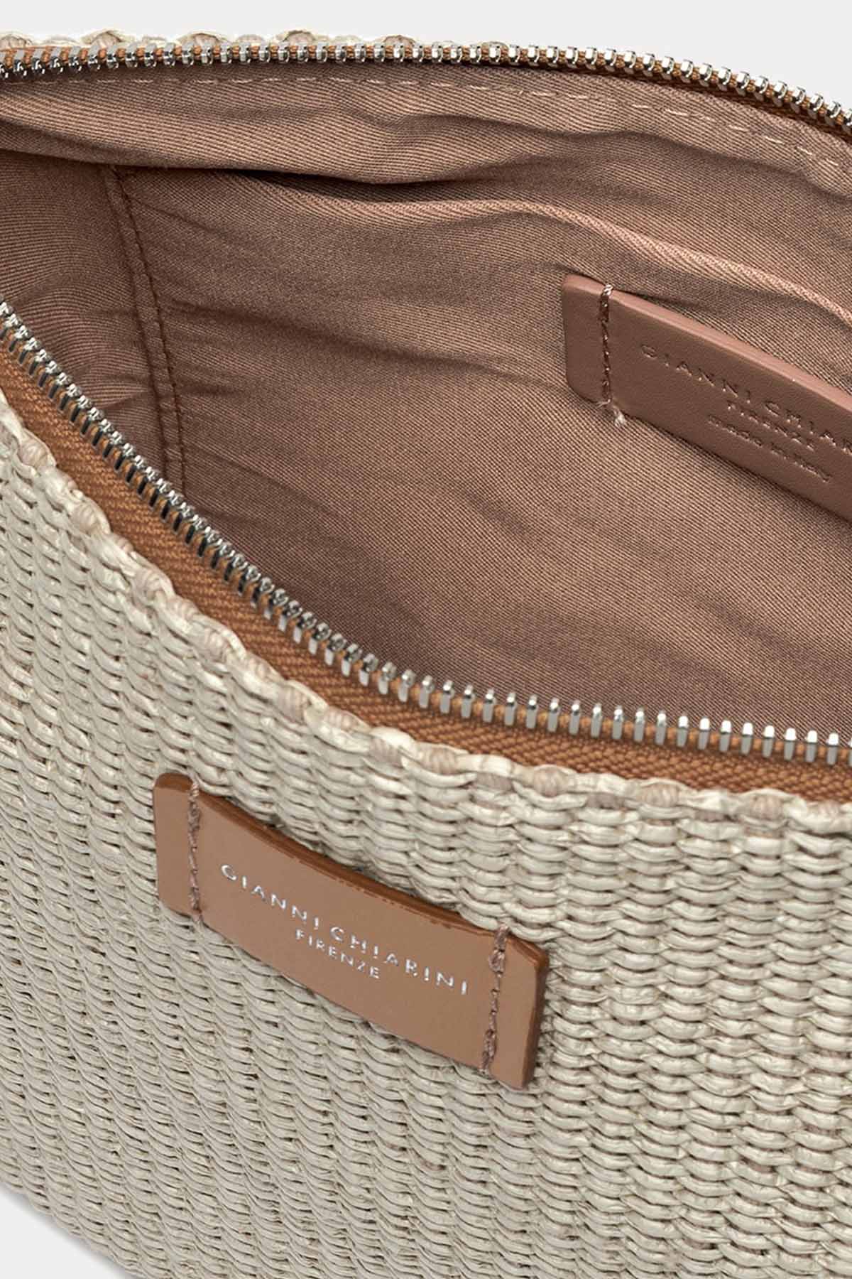 Gianni Chiarini Nora Pouch Rafya Örgü Clutch Çanta-Libas Trendy Fashion Store