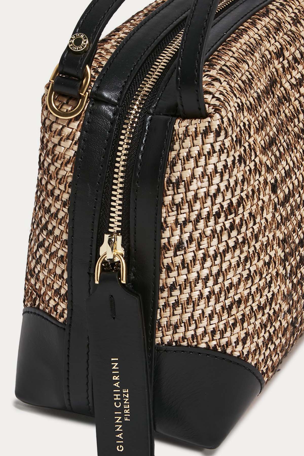 Gianni Chiarini Alifa Deri Kombinasyonlu Rafya Örgü El Çantası-Libas Trendy Fashion Store