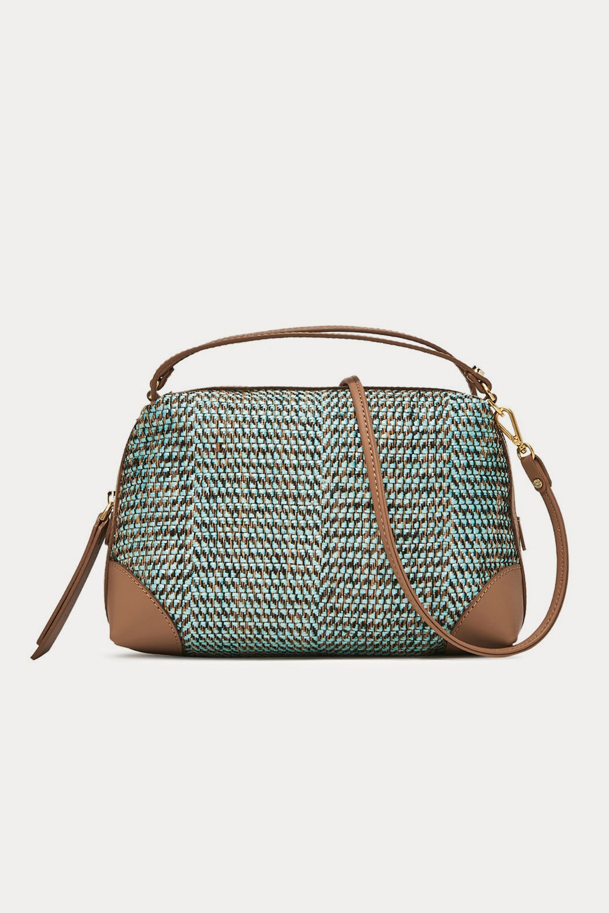 Gianni Chiarini Alifa Deri Kombinasyonlu Rafya Örgü El Çantası-Libas Trendy Fashion Store