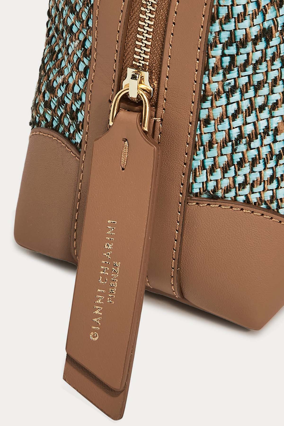 Gianni Chiarini Alifa Deri Kombinasyonlu Rafya Örgü El Çantası-Libas Trendy Fashion Store