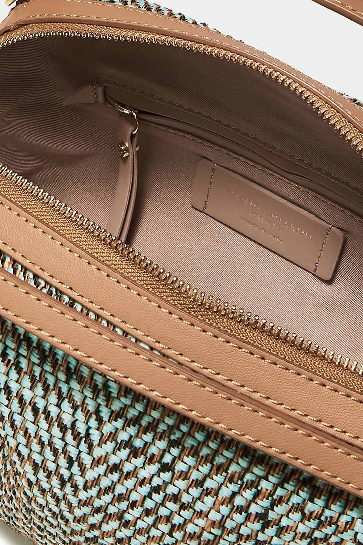 Gianni Chiarini Alifa Deri Kombinasyonlu Rafya Örgü El Çantası-Libas Trendy Fashion Store