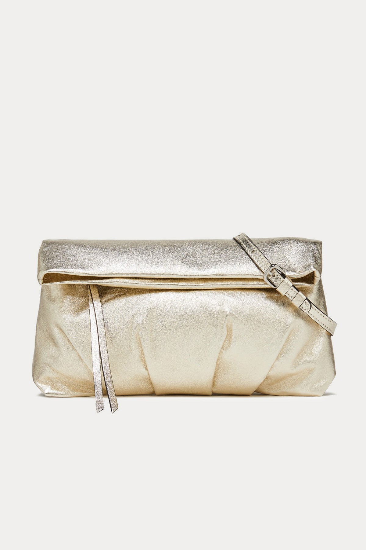 Gianni Chiarini Cherry Büzgülü Parlak Deri Clutch Çanta-Libas Trendy Fashion Store