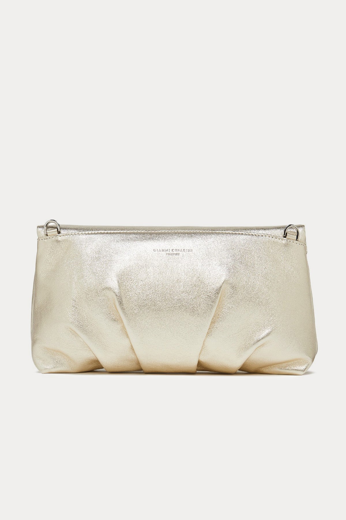 Gianni Chiarini Cherry Büzgülü Parlak Deri Clutch Çanta-Libas Trendy Fashion Store