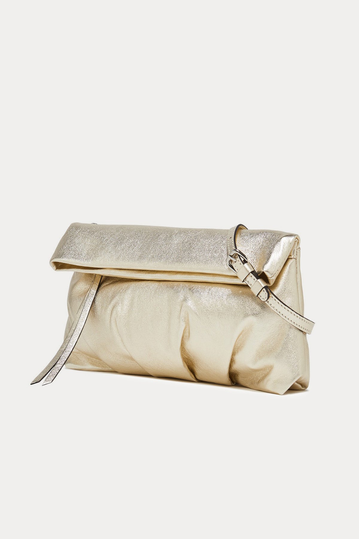 Gianni Chiarini Cherry Büzgülü Parlak Deri Clutch Çanta-Libas Trendy Fashion Store