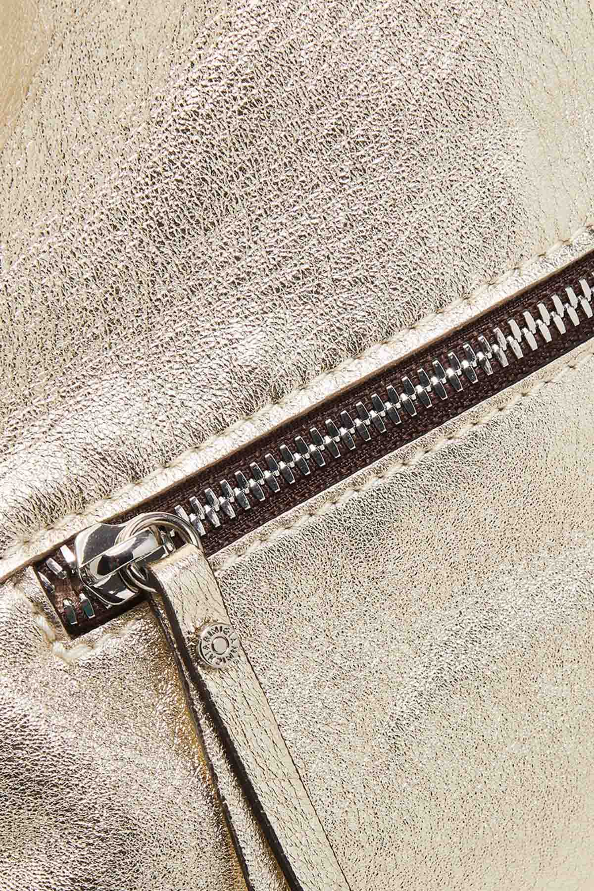 Gianni Chiarini Cherry Büzgülü Parlak Deri Clutch Çanta-Libas Trendy Fashion Store