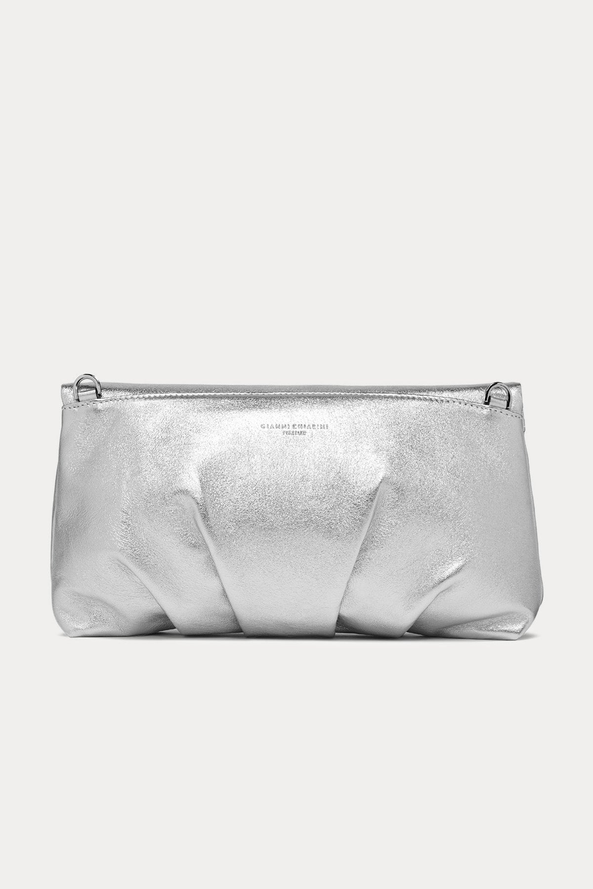 Gianni Chiarini Cherry Büzgülü Parlak Deri Clutch Çanta-Libas Trendy Fashion Store