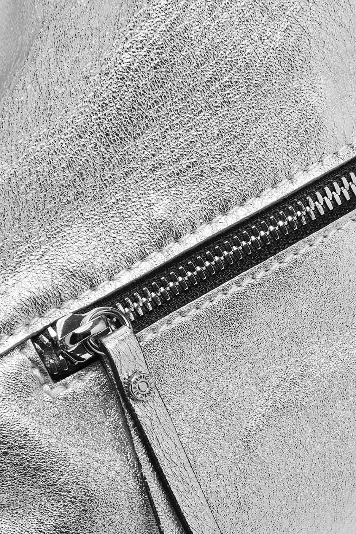 Gianni Chiarini Cherry Büzgülü Parlak Deri Clutch Çanta-Libas Trendy Fashion Store