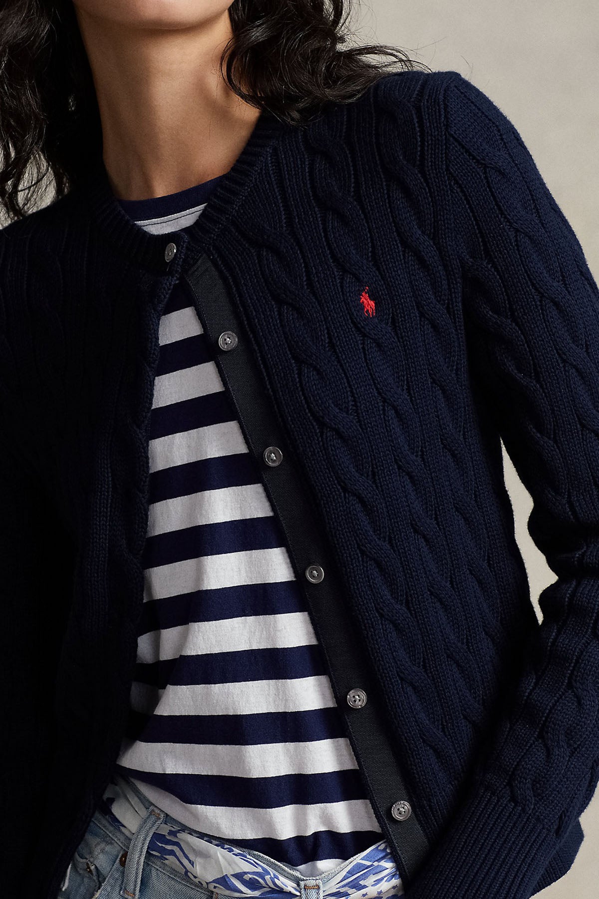 Polo Ralph Lauren Saç Örgü Triko Ceket-Libas Trendy Fashion Store