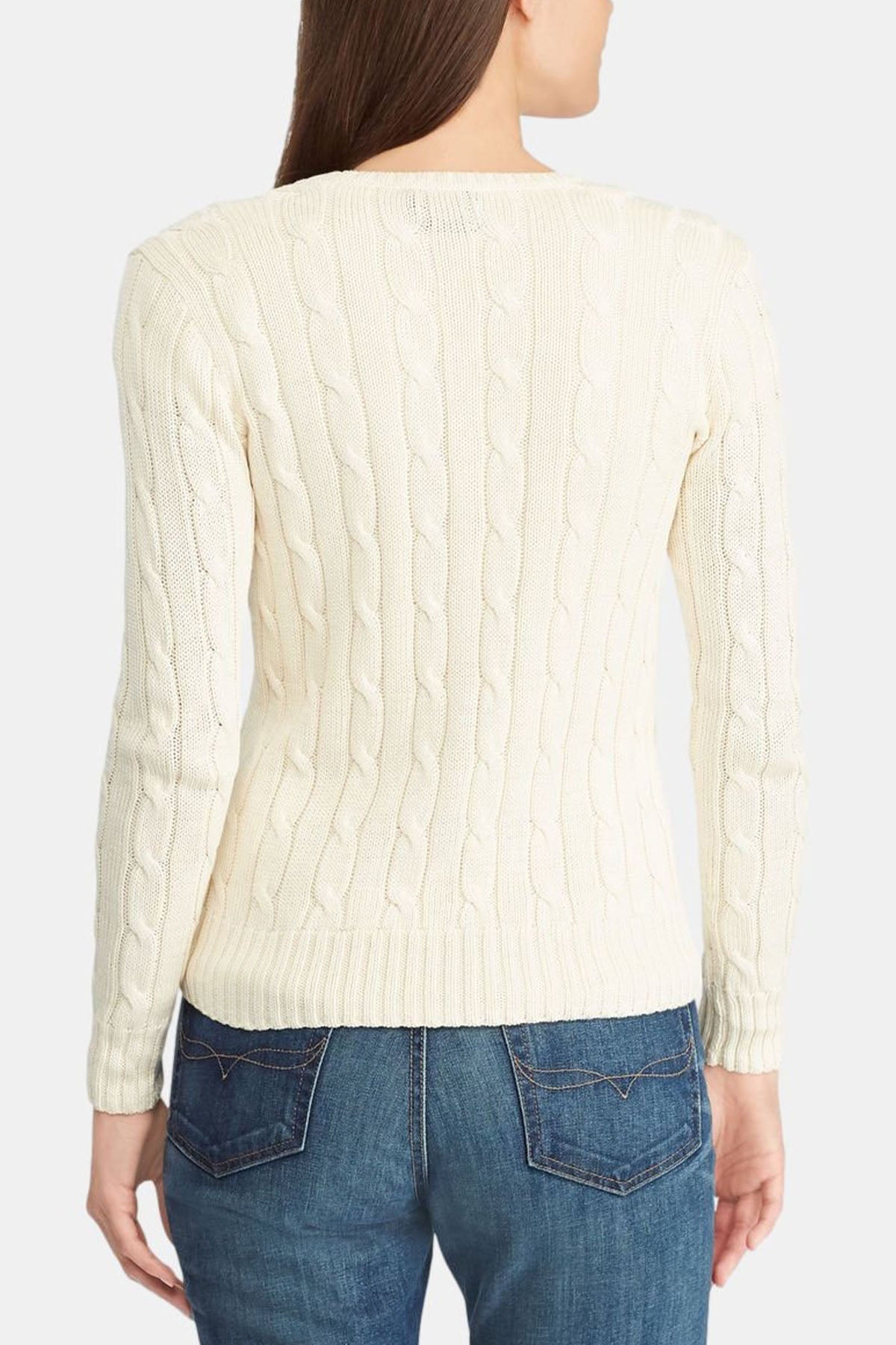 Polo Ralph Lauren Pima Cotton Slim Fit V Yaka Saç Örgü Triko-Libas Trendy Fashion Store