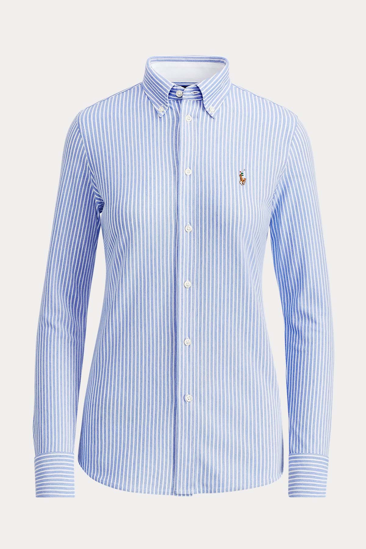 Polo Ralph Lauren Çizgili Knit Oxford Gömlek-Libas Trendy Fashion Store