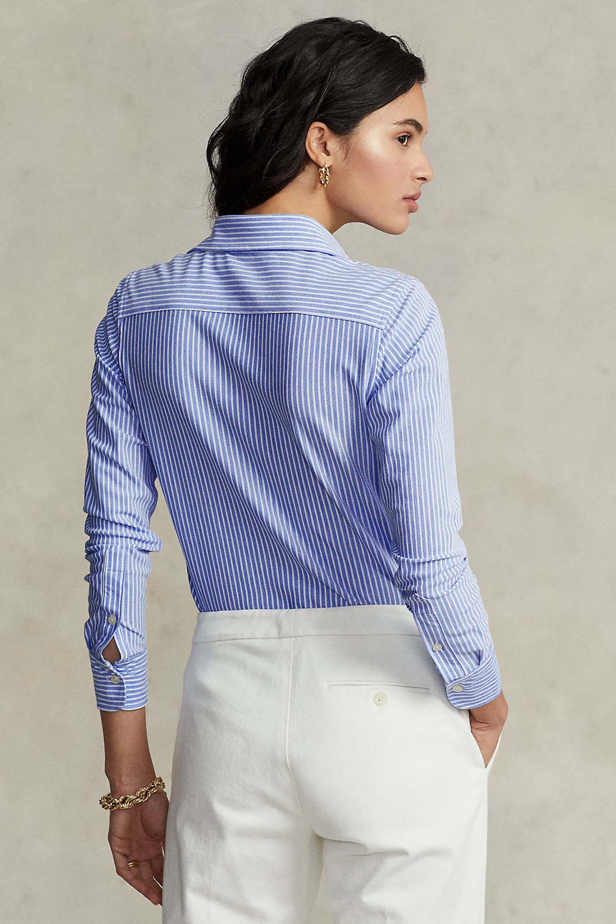 Polo Ralph Lauren Çizgili Knit Oxford Gömlek-Libas Trendy Fashion Store