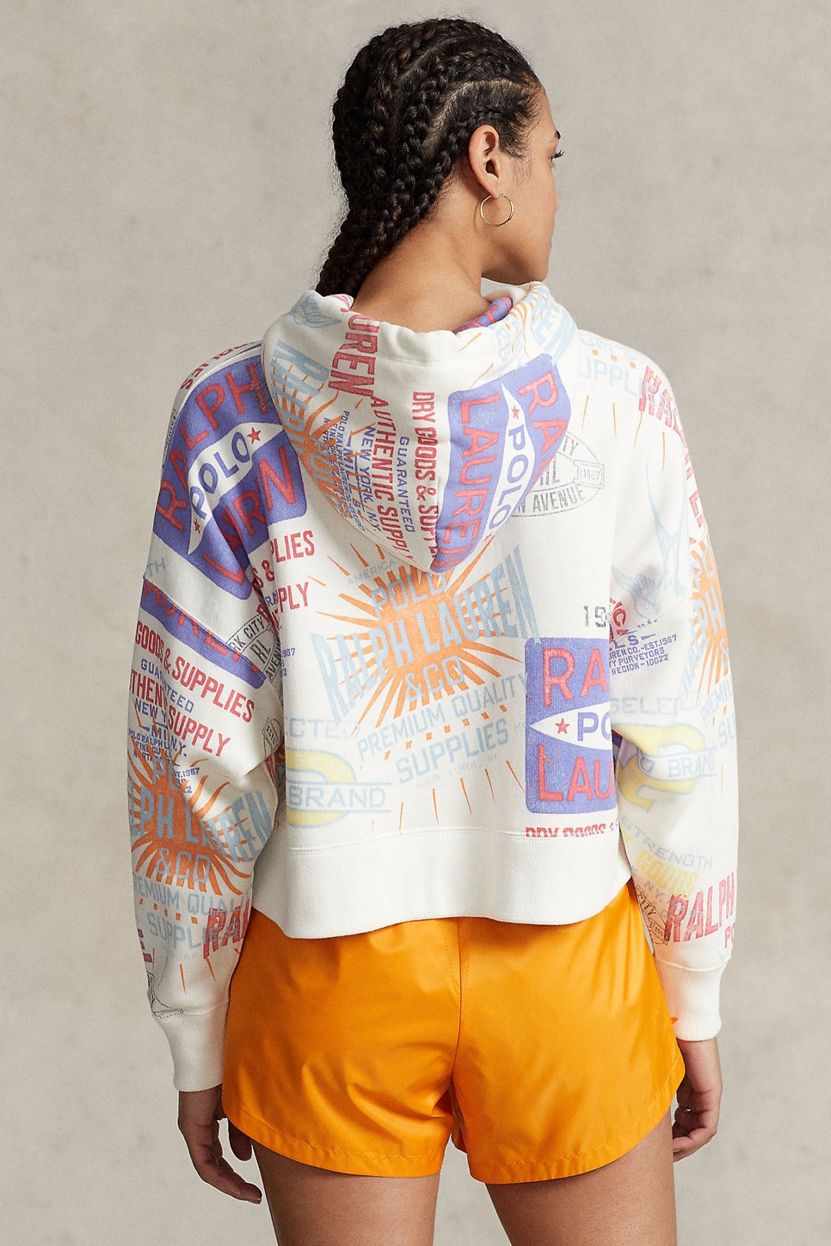 Polo Ralph Lauren Geniş Kesim Kapüşonlu Crop Sweatshirt-Libas Trendy Fashion Store