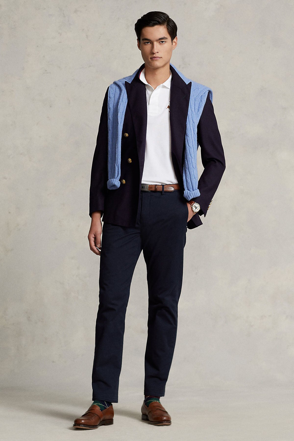 Polo Ralph Lauren Custom Fit Triple Pony Polo Yaka T-shirt-Libas Trendy Fashion Store