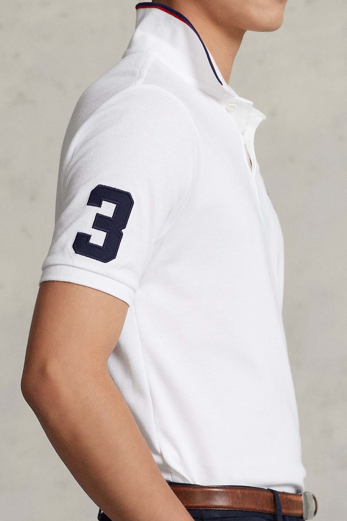 Polo Ralph Lauren Custom Fit Triple Pony Polo Yaka T-shirt-Libas Trendy Fashion Store