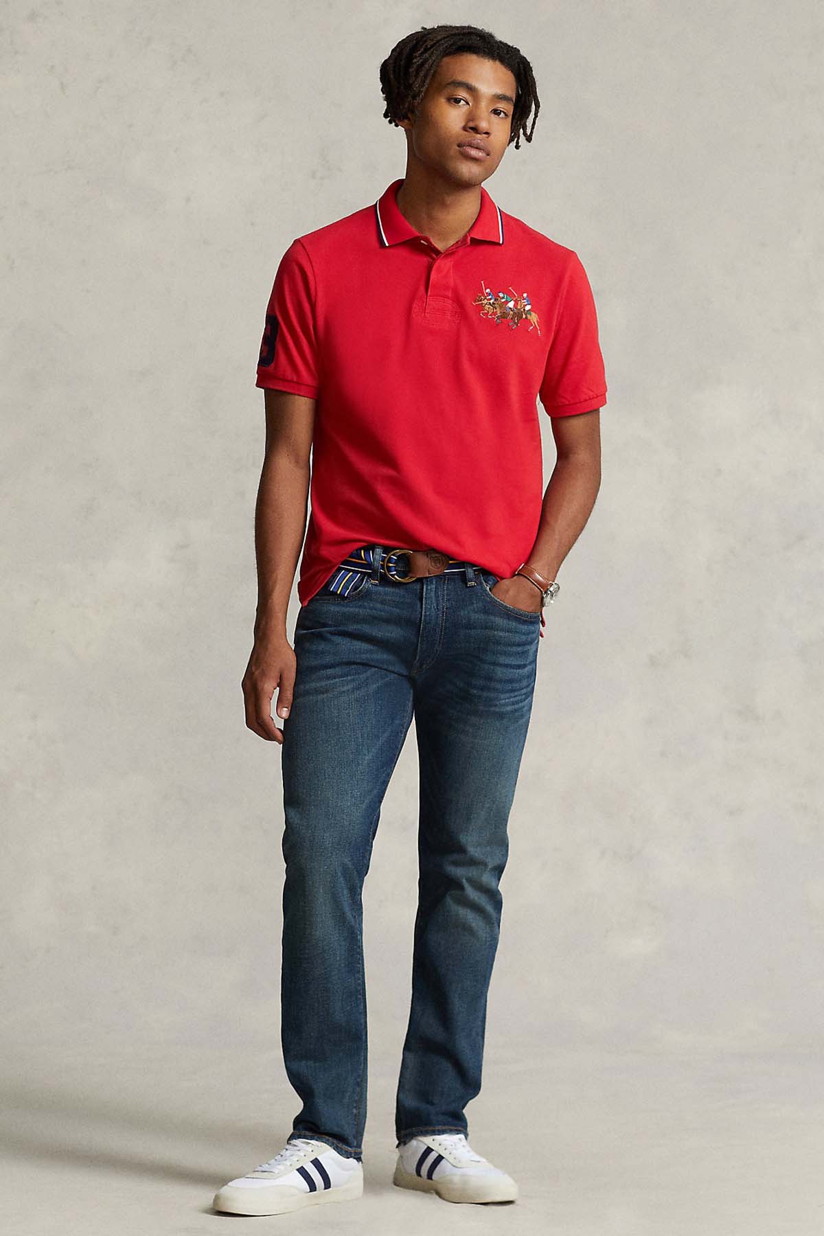 Polo Ralph Lauren Custom Fit Triple Pony Polo Yaka T-shirt-Libas Trendy Fashion Store