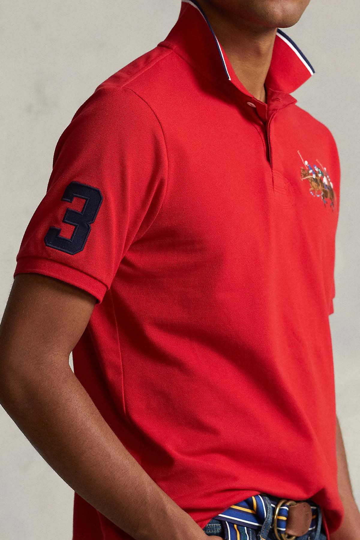 Polo Ralph Lauren Custom Fit Triple Pony Polo Yaka T-shirt-Libas Trendy Fashion Store