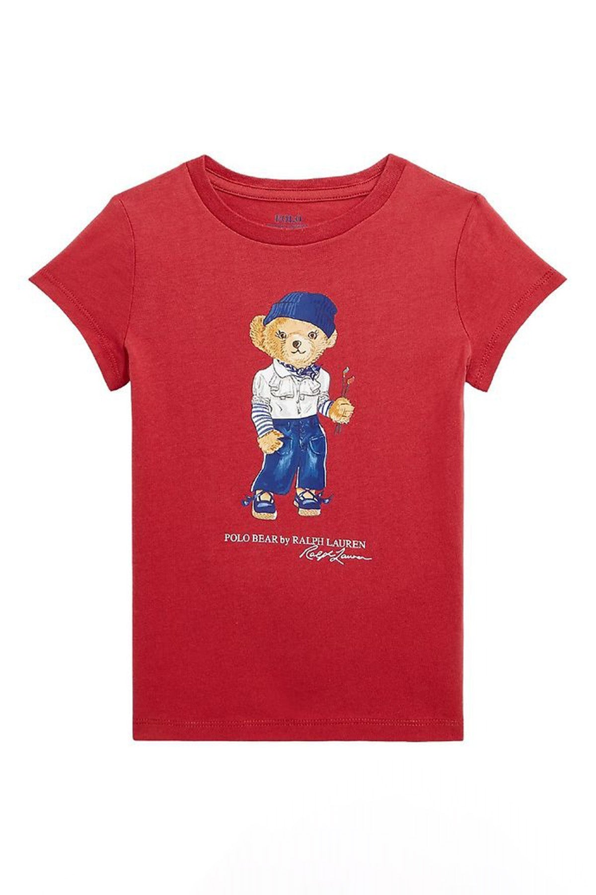 Polo Ralph Lauren Kids 5-6 Yaş Kız Çocuk Polo Bear T-shirt-Libas Trendy Fashion Store