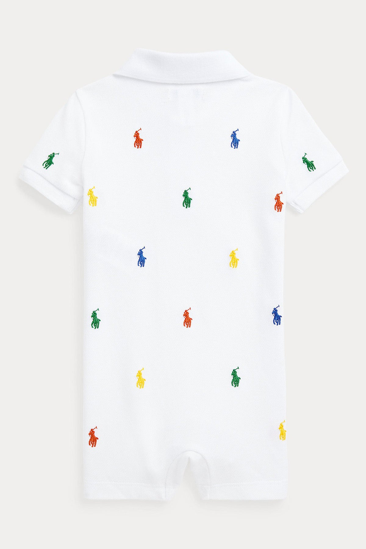 Polo Ralph Lauren Kids 9-12 Aylık Unisex Bebek Multi Logo Polo Yaka Tulum-Libas Trendy Fashion Store