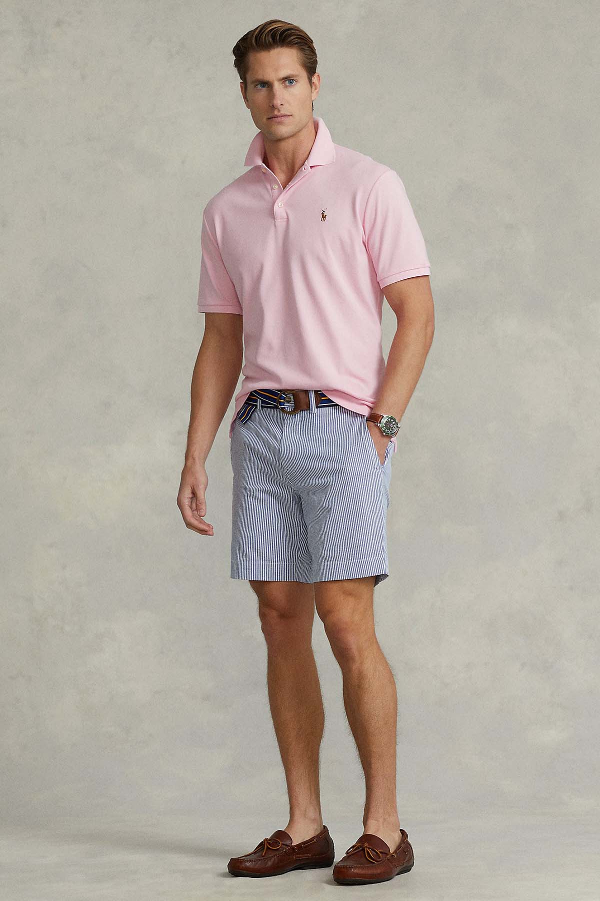 Polo Ralph Lauren Stretch Straight Fit Çizgili Şort-Libas Trendy Fashion Store