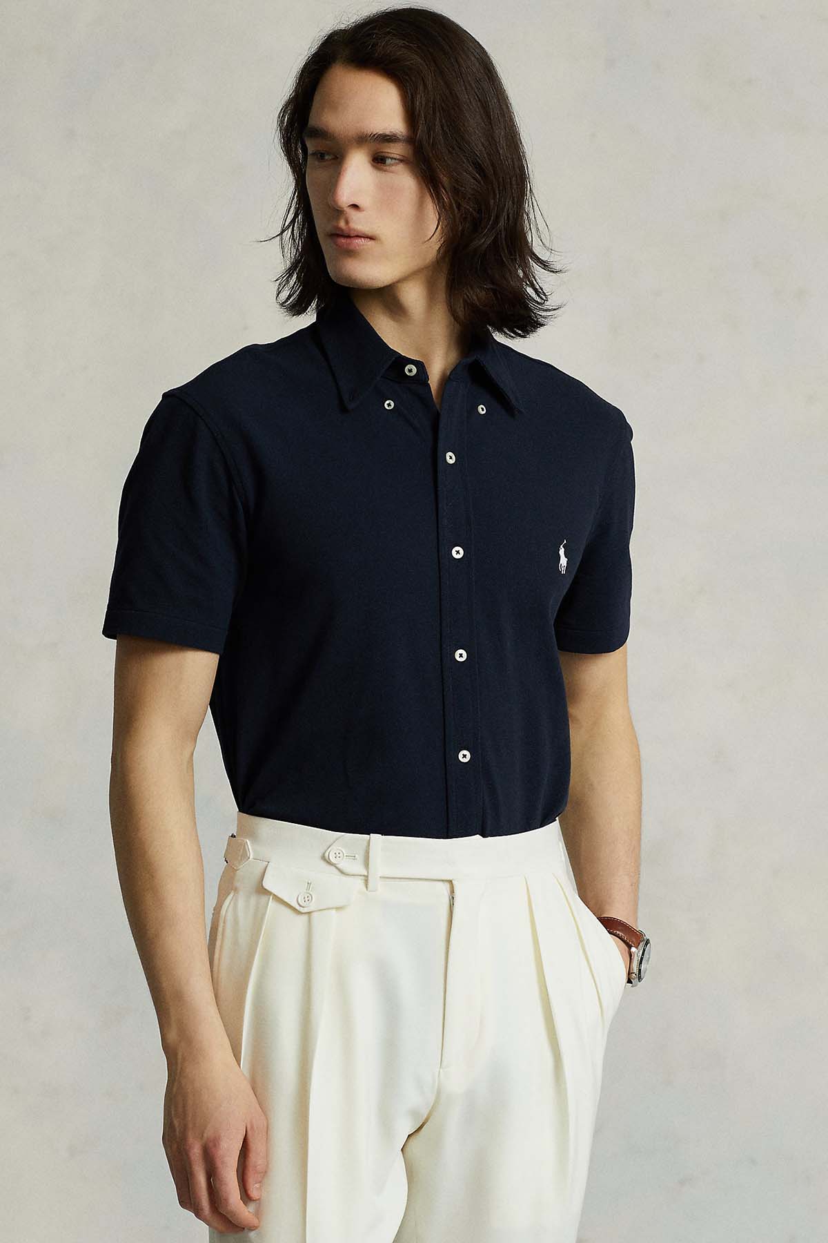 Polo Ralph Lauren Custom Fit Featherweight Mesh Kısa Kollu Gömlek-Libas Trendy Fashion Store