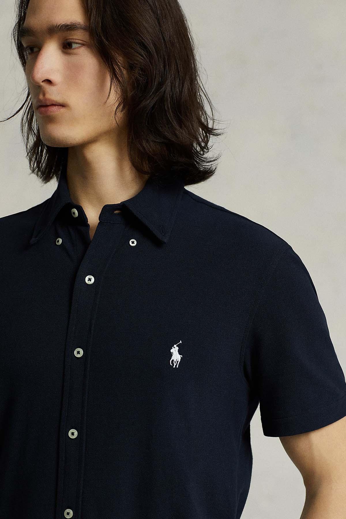 Polo Ralph Lauren Custom Fit Featherweight Mesh Kısa Kollu Gömlek-Libas Trendy Fashion Store