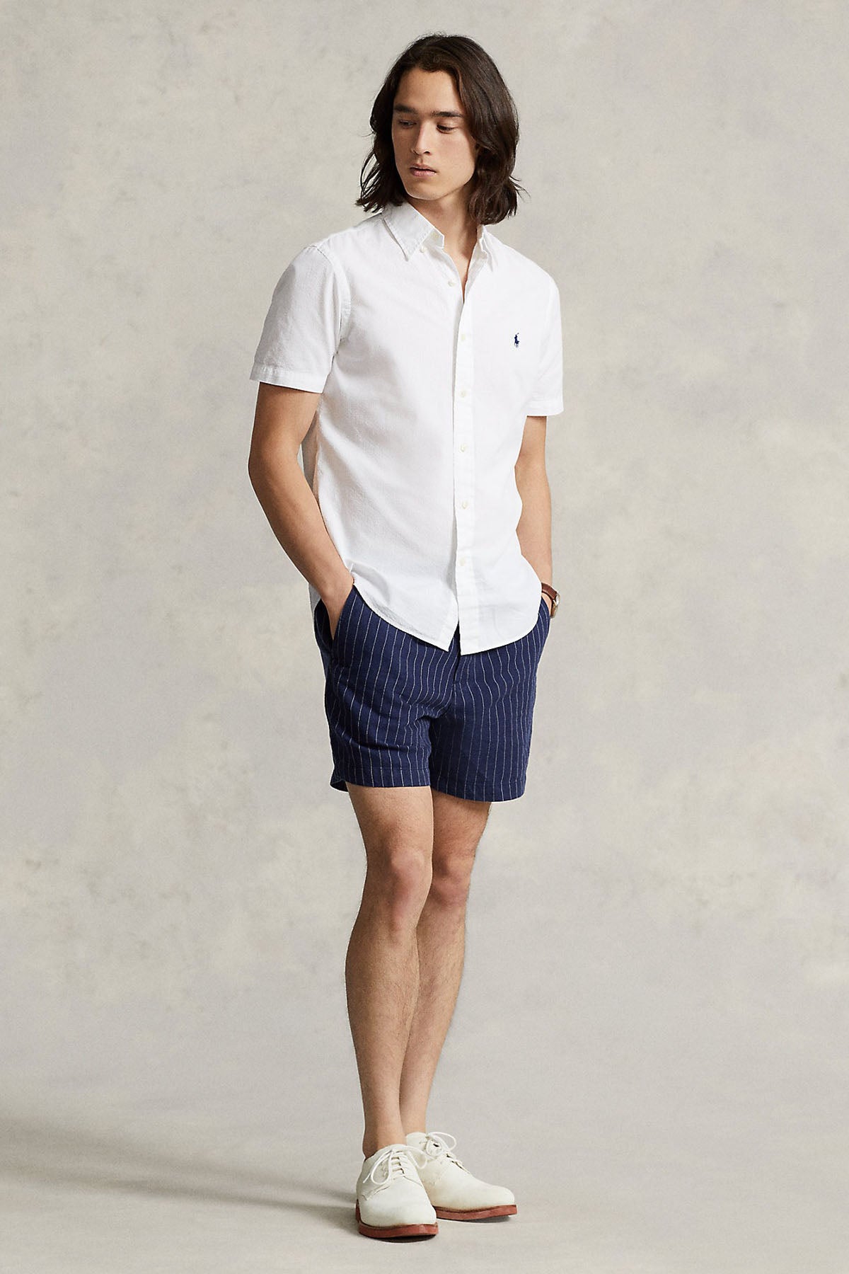 Polo Ralph Lauren Custom Fit Kırışmaz Gofre Kumaş Kısa Kollu Gömlek-Libas Trendy Fashion Store