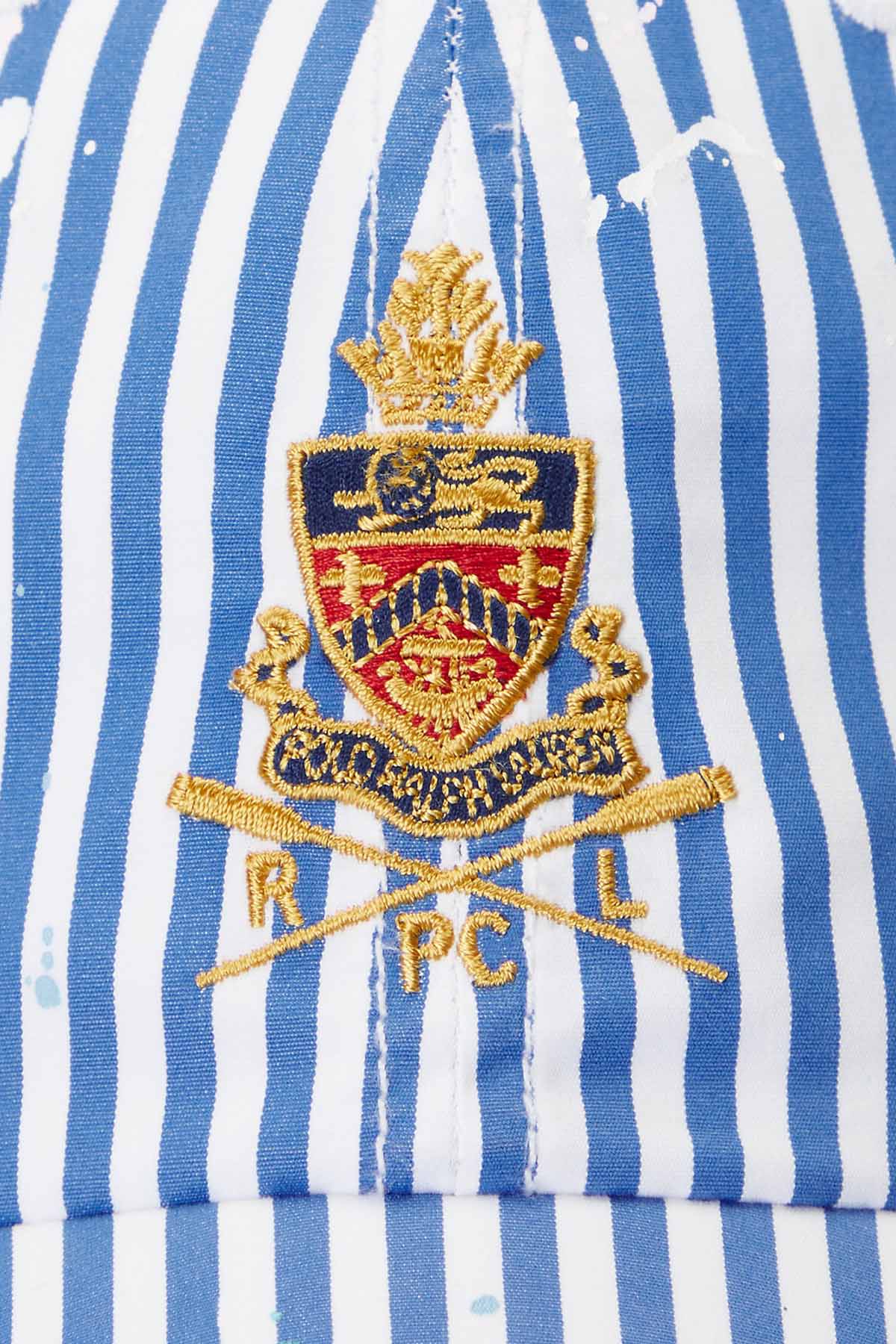 Polo Ralph Lauren Nakış Armalı Boya Efektli Çizgili Şapka-Libas Trendy Fashion Store