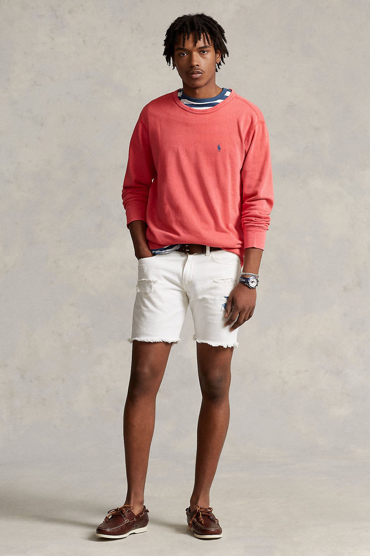 Polo Ralph Lauren Yuvarlak Yaka Yıkamalı İçi Şardonlu Sweatshirt-Libas Trendy Fashion Store