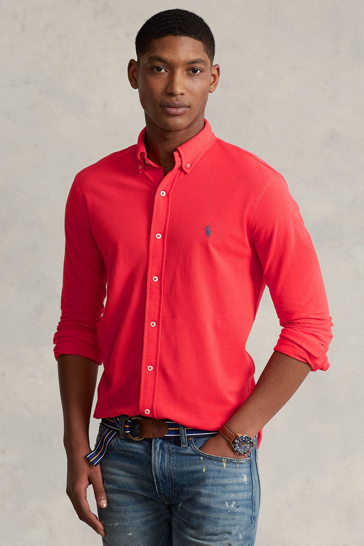 Polo Ralph Lauren Custom Fit Featherweight Mesh Gömlek-Libas Trendy Fashion Store