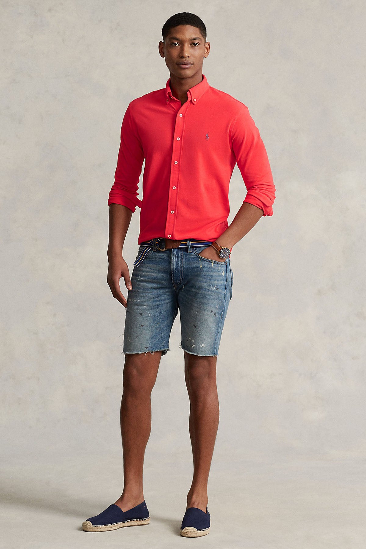 Polo Ralph Lauren Custom Fit Featherweight Mesh Gömlek-Libas Trendy Fashion Store