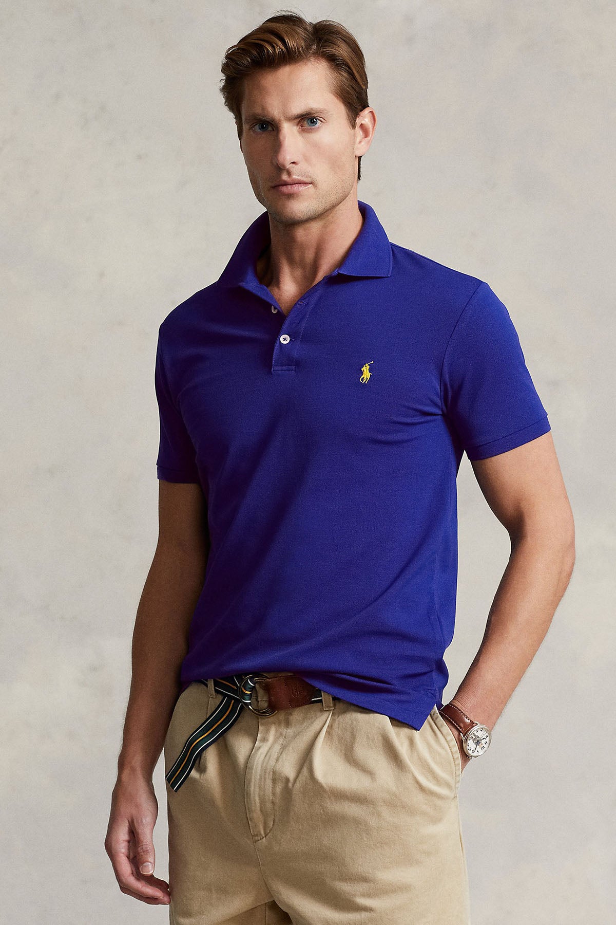 Polo Ralph Lauren Slim Fit Stretch Mesh Polo Yaka T-shirt-Libas Trendy Fashion Store