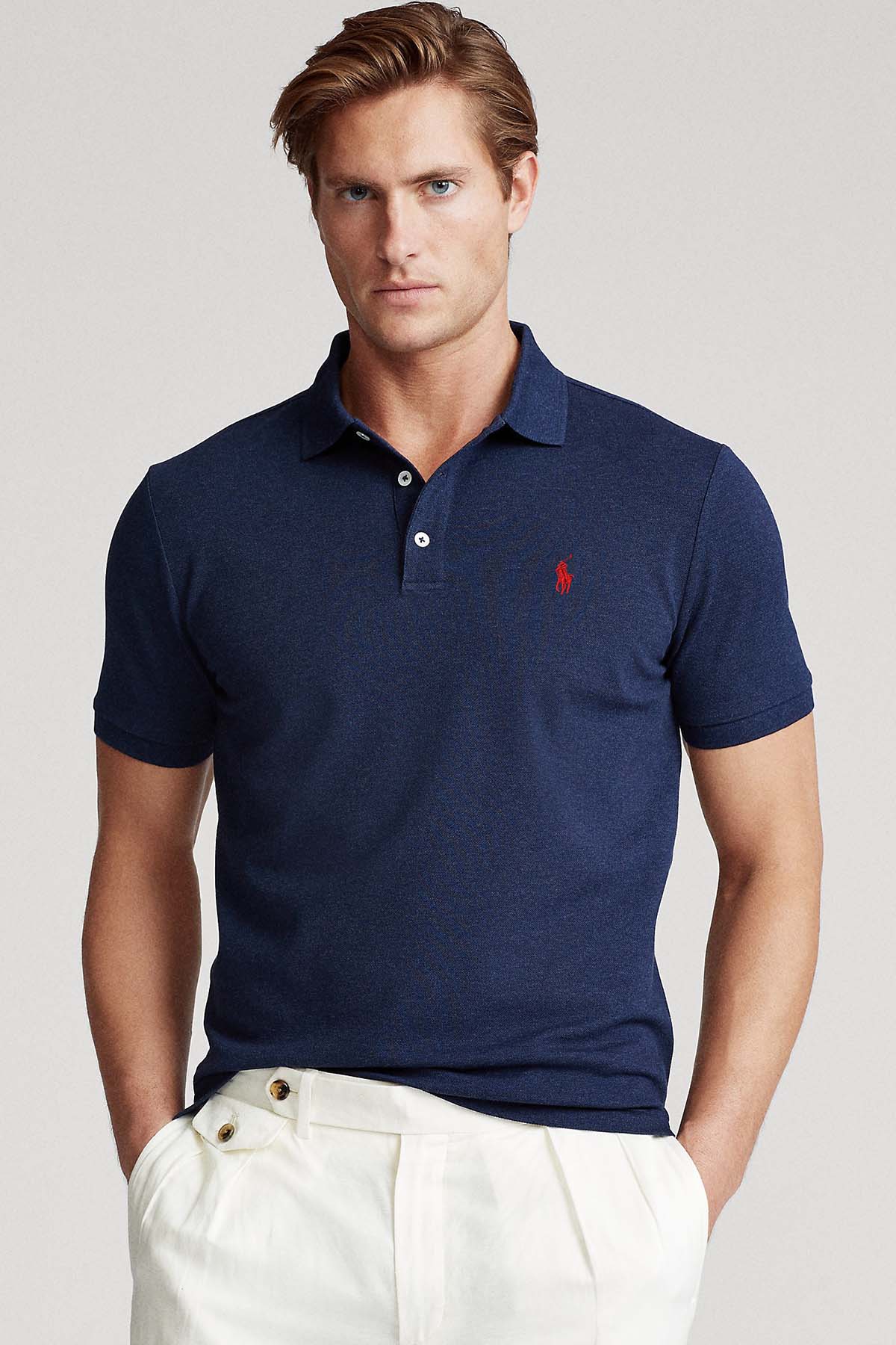 Polo Ralph Lauren Slim Fit Stretch Mesh Polo Yaka T-shirt-Libas Trendy Fashion Store