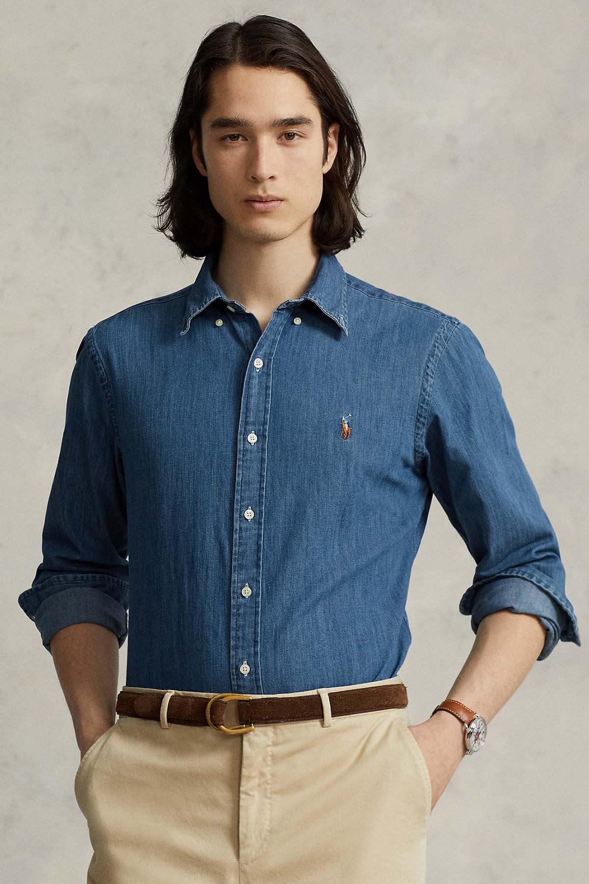 Polo Ralph Lauren Custom Fit Denim Gömlek-Libas Trendy Fashion Store