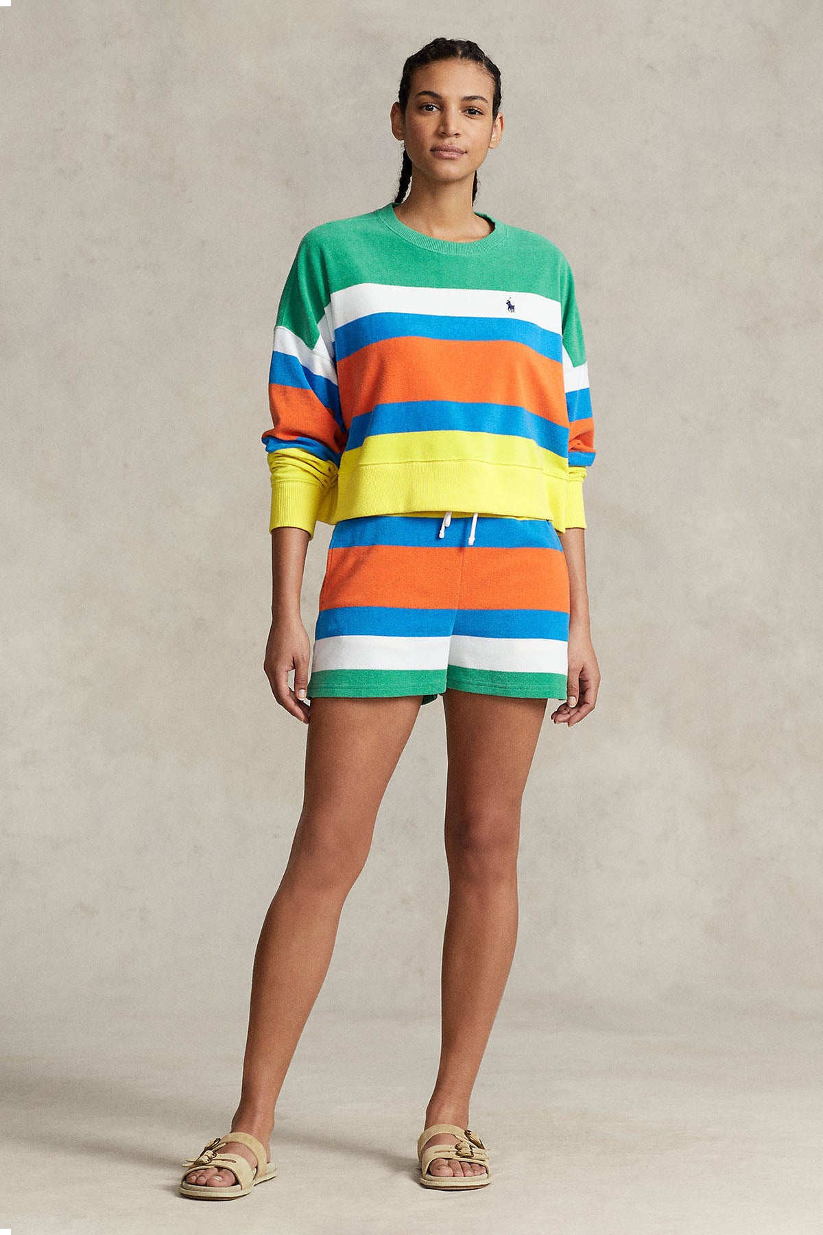 Polo Ralph Lauren Yuvarlak Yaka Renk Bloklu Sweatshirt-Libas Trendy Fashion Store