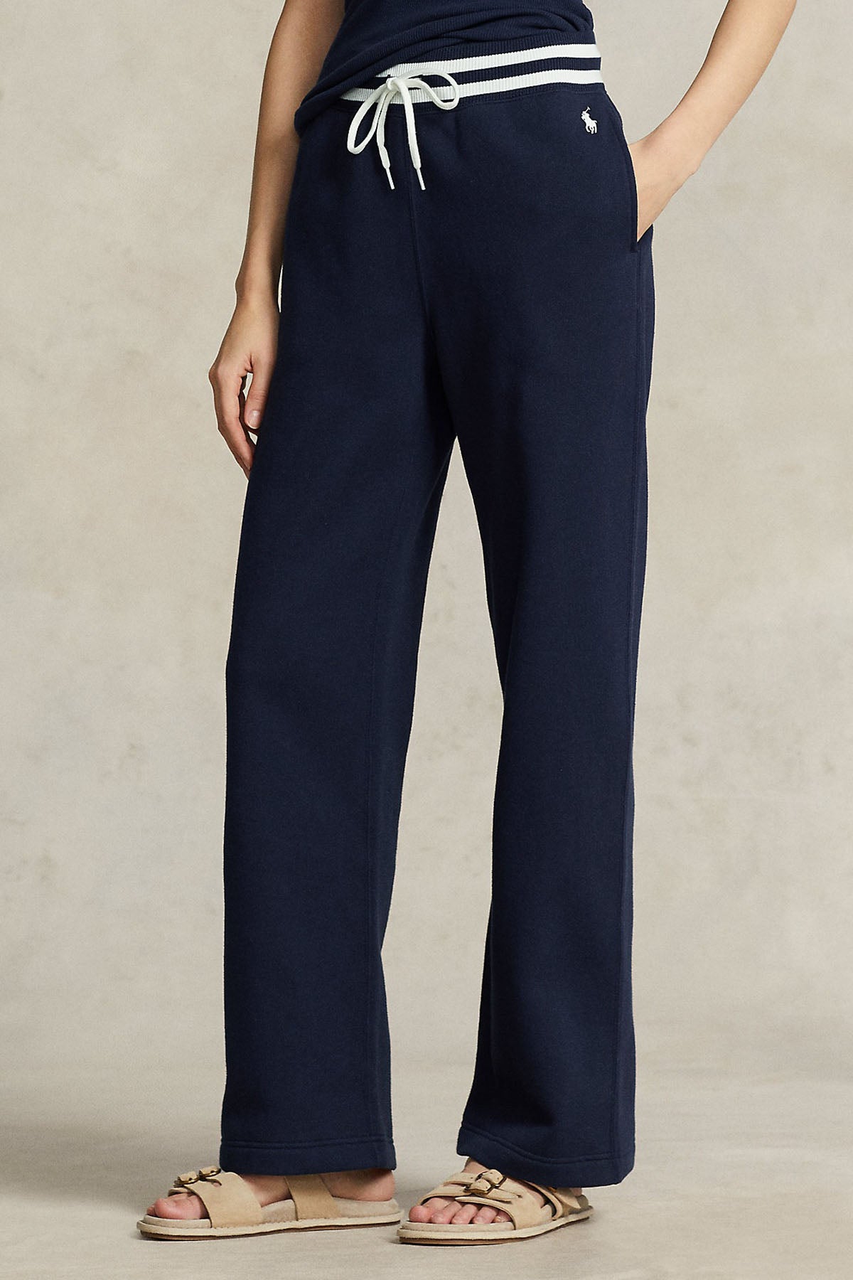 Polo Ralph Lauren Beli Lastikli İçi Şardonlu Yüksek Bel Rahat Kesim Pantolon-Libas Trendy Fashion Store