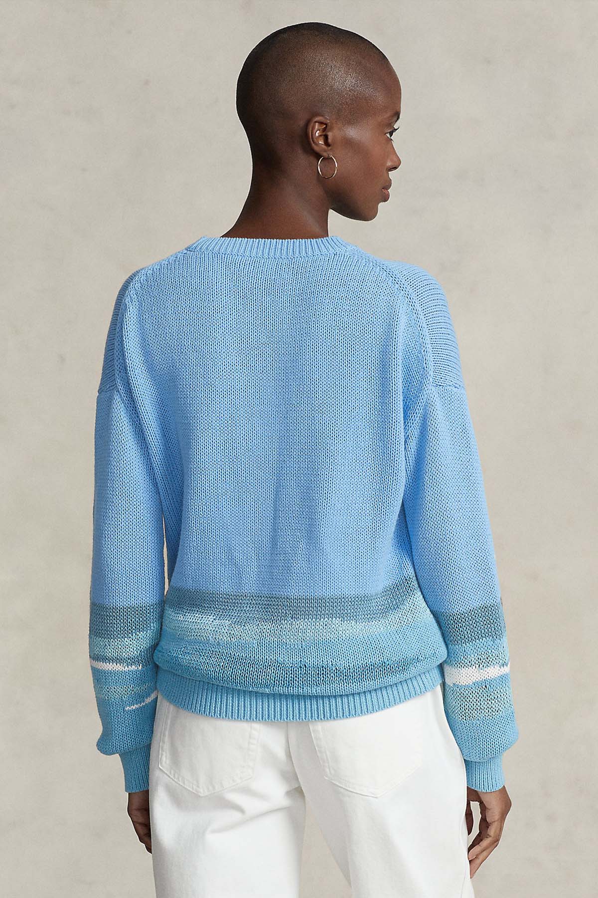 Polo Ralph Lauren Ketenli Geniş Kesim Yelken Temalı V Yaka Triko-Libas Trendy Fashion Store