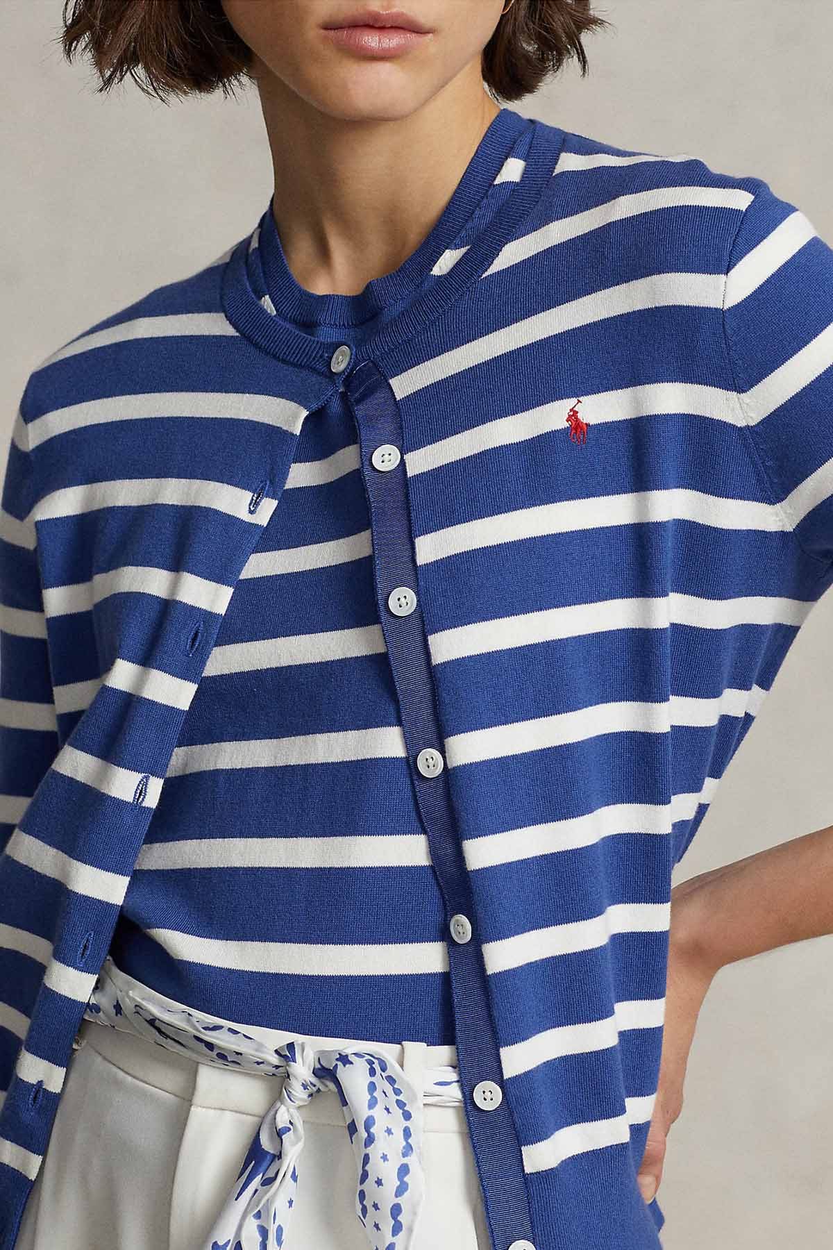 Polo Ralph Lauren Yatay Çizgili Triko Ceket-Libas Trendy Fashion Store