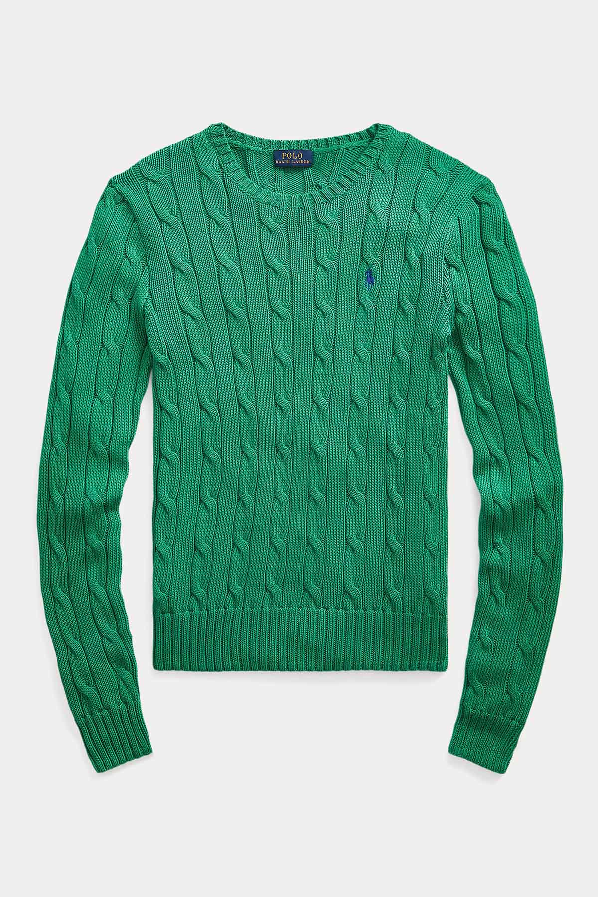 Polo Ralph Lauren Pima Cotton Slim Fit Yuvarlak Yaka Saç Örgü Triko-Libas Trendy Fashion Store