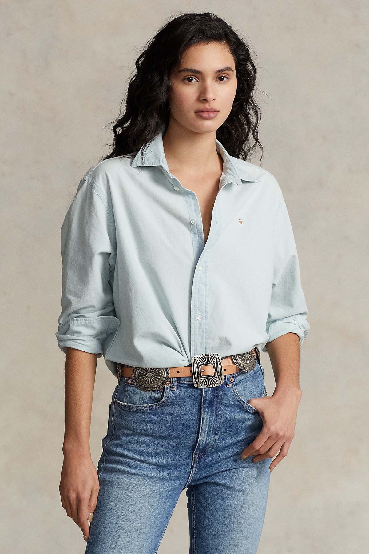 Polo Ralph Lauren Boxy Fit Denim Gömlek-Libas Trendy Fashion Store