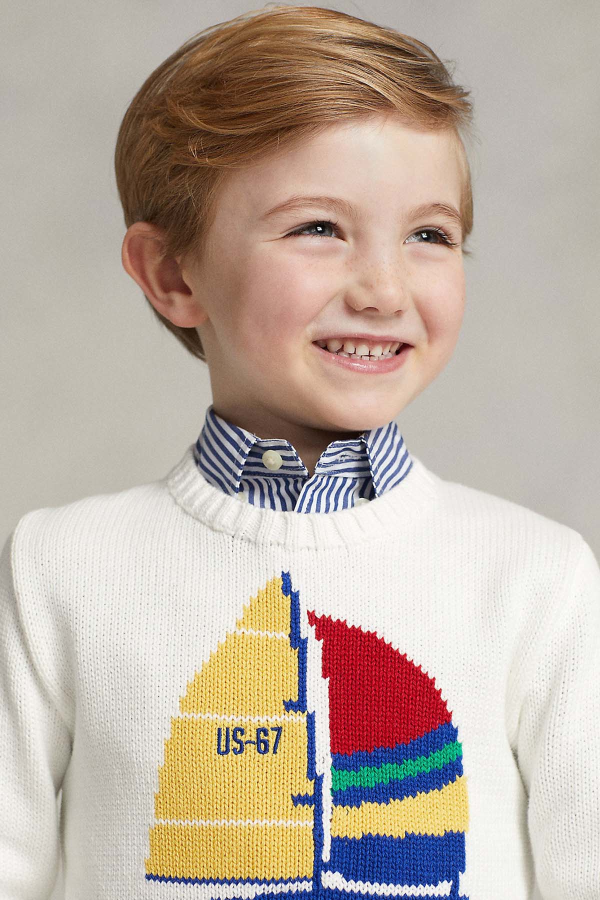 Polo Ralph Lauren Kids 2-4 Yaş Erkek Çocuk Yelken Temalı Örgü Triko-Libas Trendy Fashion Store