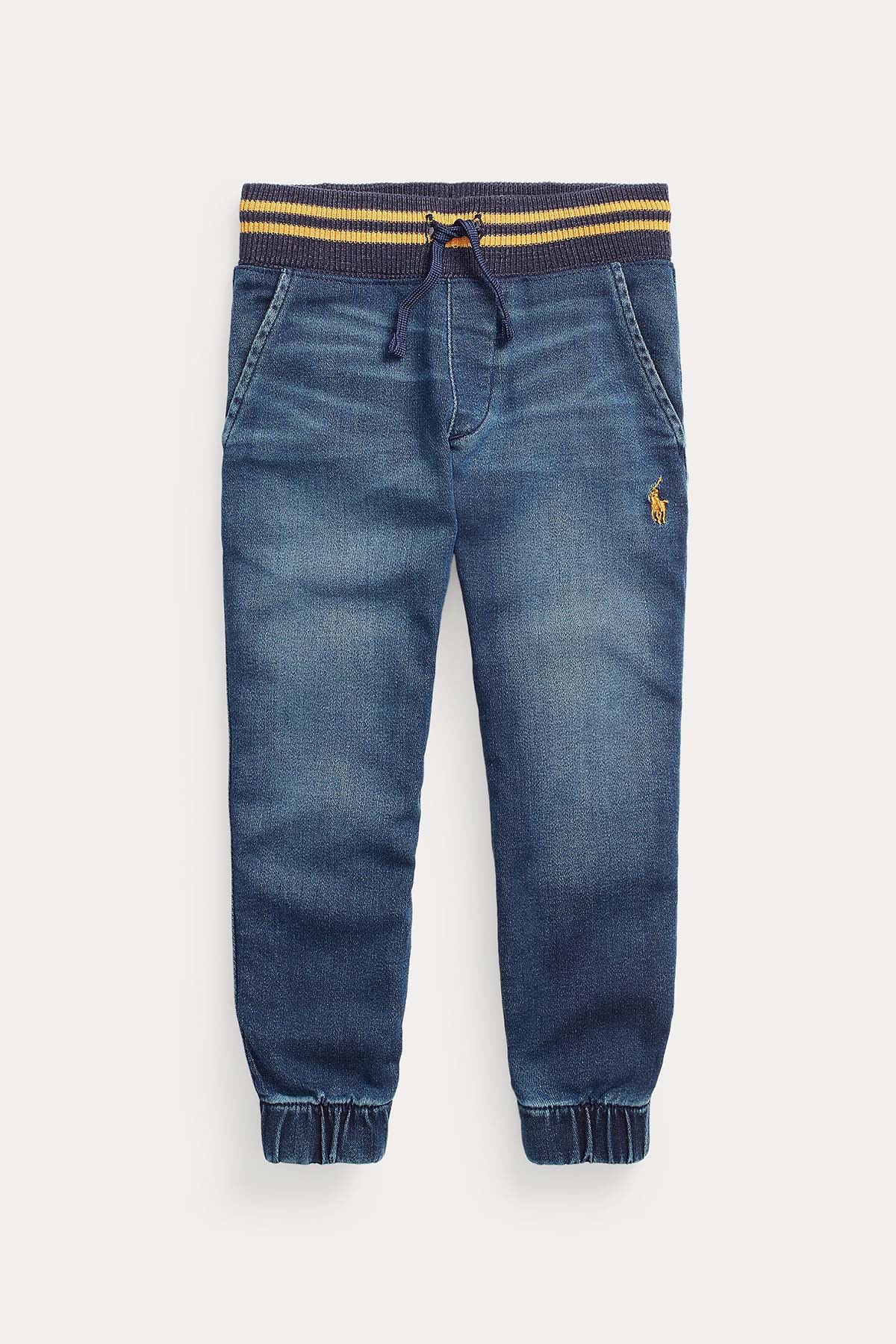 Polo Ralph Lauren Kids 2-4 Yaş Erkek Çocuk Beli Lastikli Jogger Denim Pantolon-Libas Trendy Fashion Store