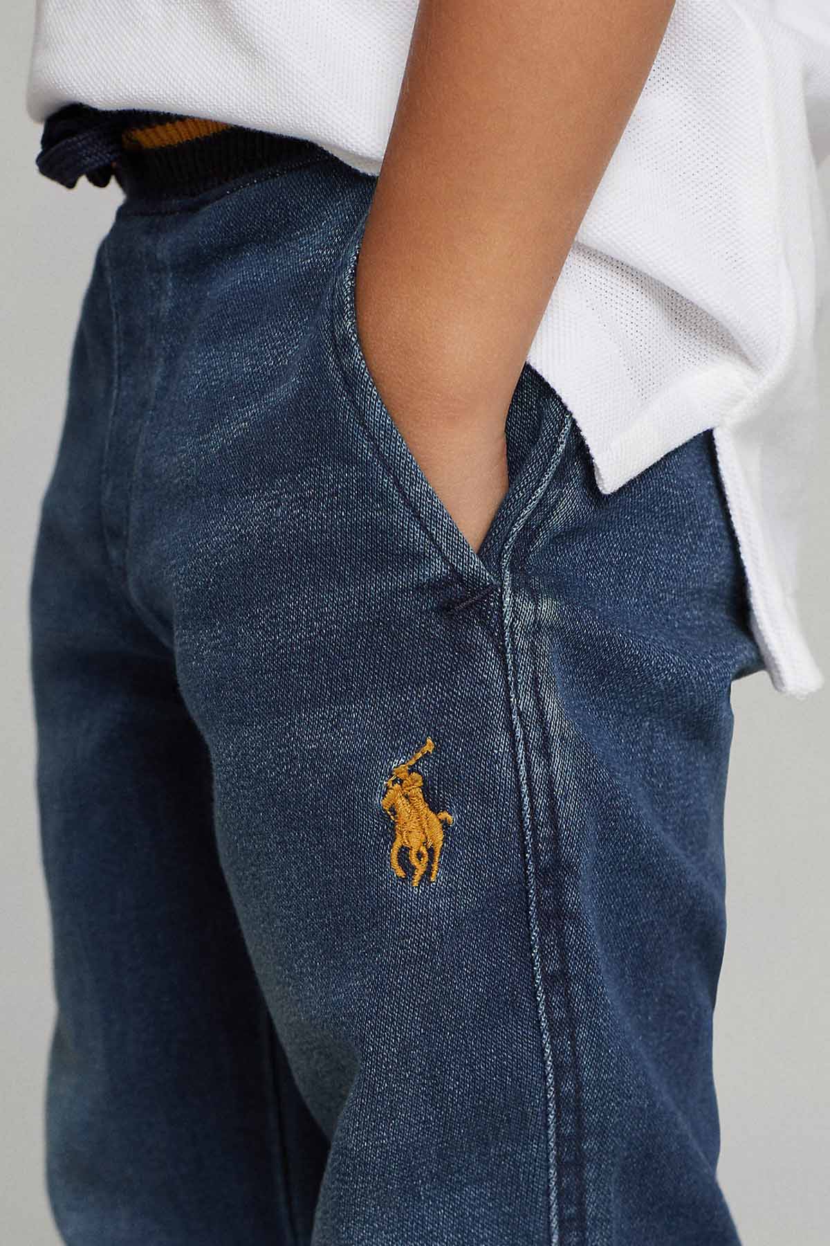 Polo Ralph Lauren Kids 2-4 Yaş Erkek Çocuk Beli Lastikli Jogger Denim Pantolon-Libas Trendy Fashion Store