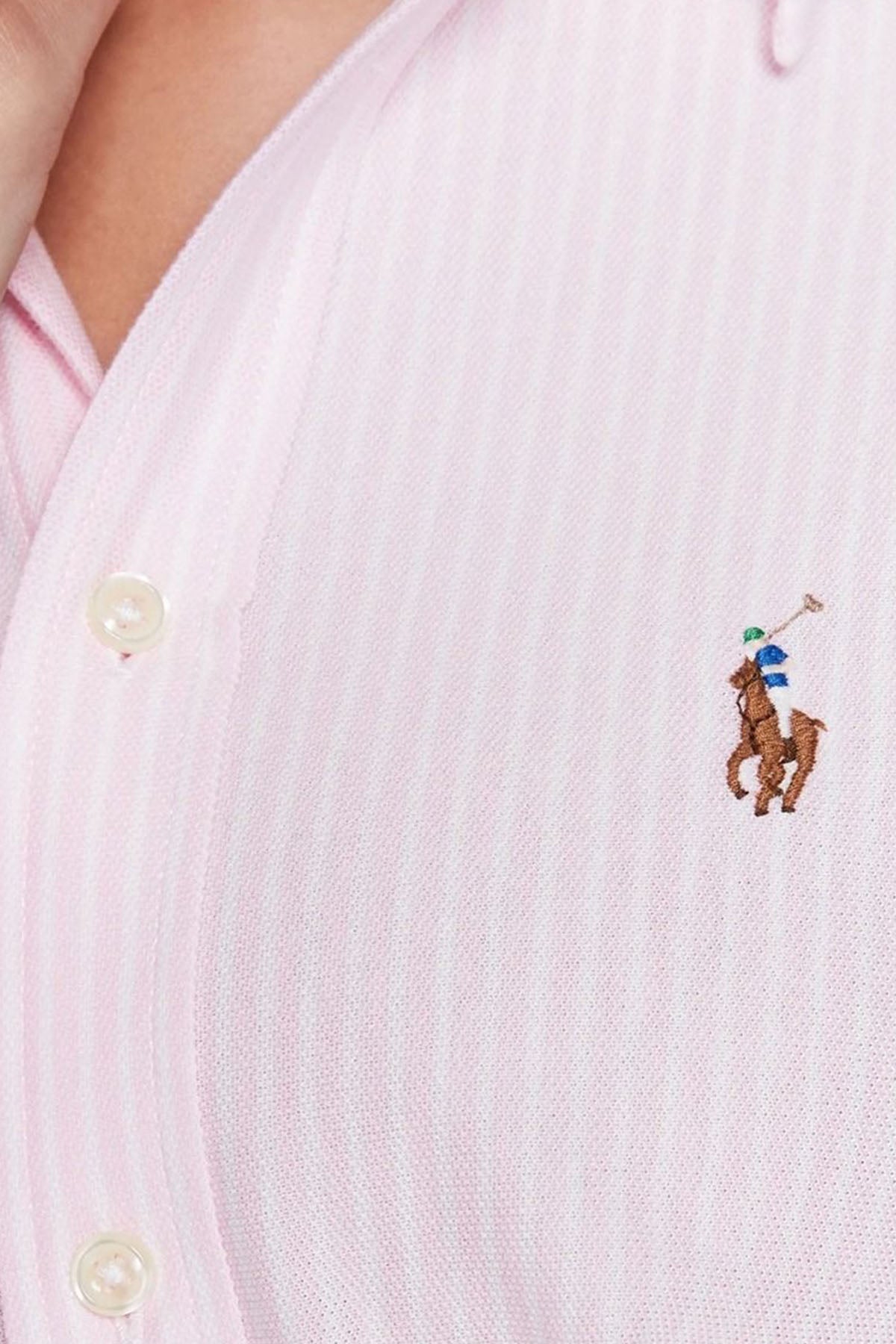 Polo Ralph Lauren Çizgili Knit Oxford Gömlek-Libas Trendy Fashion Store